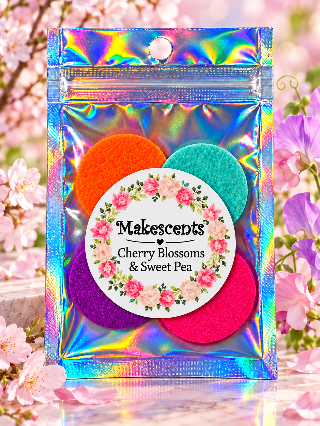 Cherry Blossom & Sweet Pea Hoover Disc